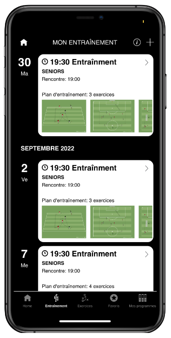 Fußball Trainingseinheiten per App planen