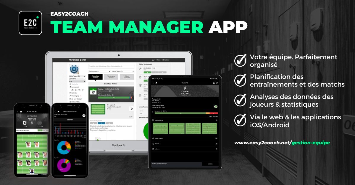 easy2coach Team Manager - Gestion d'équipe